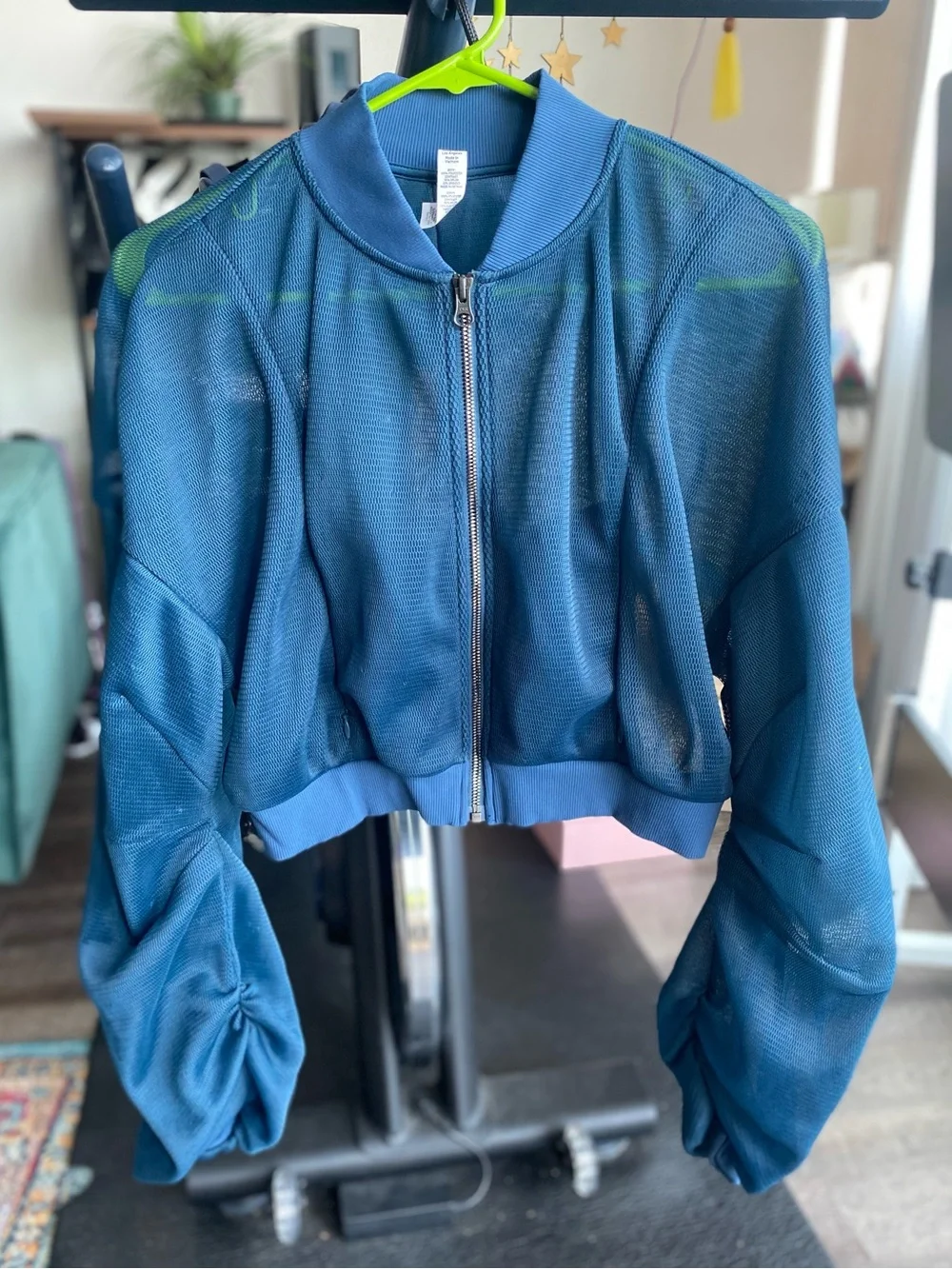 Crop Field Mesh Jacket Navy
